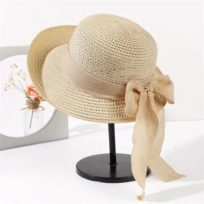 Vintage Style Bowknot Fedora Hat - Image 5