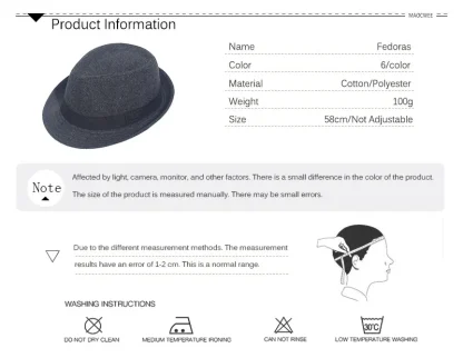 Elegant Bowler Fedora Hat - Image 6